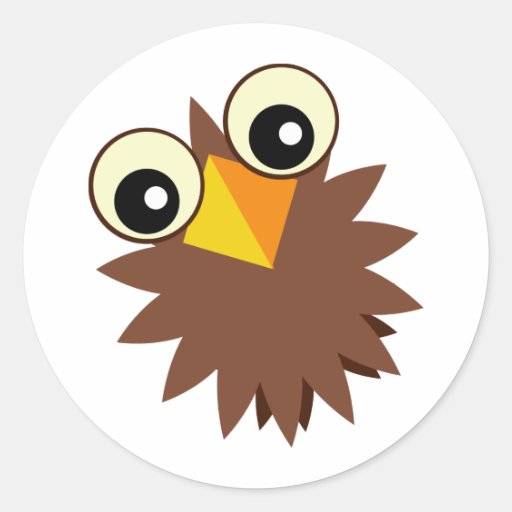 Grand hibou observé autocollants ronds
