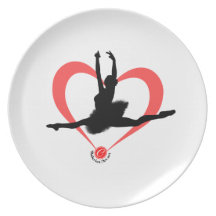 Grand Jete Heart Design Dinner Plates