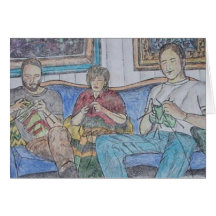 grand knit d'hommes ! carte de vœux