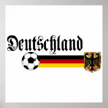 Grand logo de fussball du Deutschland Affiche