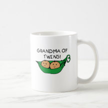 Grand-maman de cosse de jumeaux mugs à café