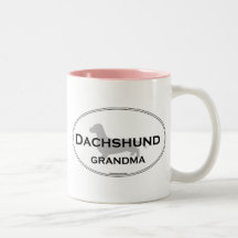Grand-maman de teckel mugs à café