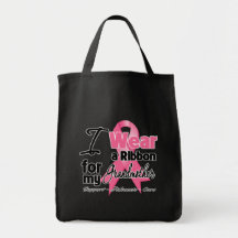 Grand-mère - ruban de cancer du sein sac en toile