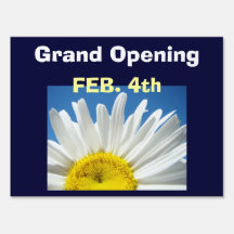 Grand Opening outdoor signs Yard Signs Daisy