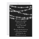 Grand Opening Twinkle Lights (black) Personalized Invitations