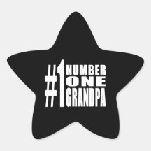 Grand-papa du numéro un d'anniversaires et de Noël Sticker En Étoile