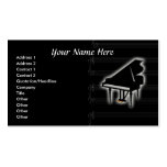 Grand Piano And Grand Staff business cards
