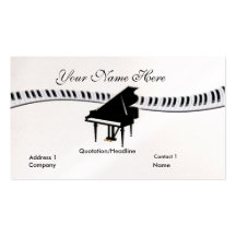 Grand Piano and Keyboard Business Card