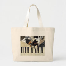 Grand Piano and Keyboard Tote Bags