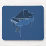 Grand Piano: Blueprint Painting: Custom Mousepad