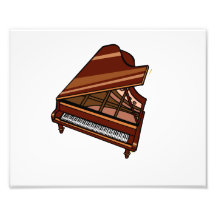 Grand Piano Brown Bird's Eye View Photograph