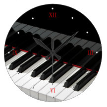 Grand Piano Keys Wall Clock
