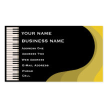Grand Piano - Music Business Card