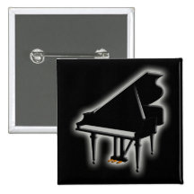 Grand Piano Pinback Buttons