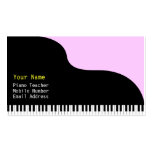 Grand Piano Pink Background Business Cards