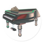 grand piano round stickers