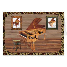 Grand Piano Thank You Greeting Card