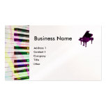 Grand Piano With Heart Keyboard Business Card