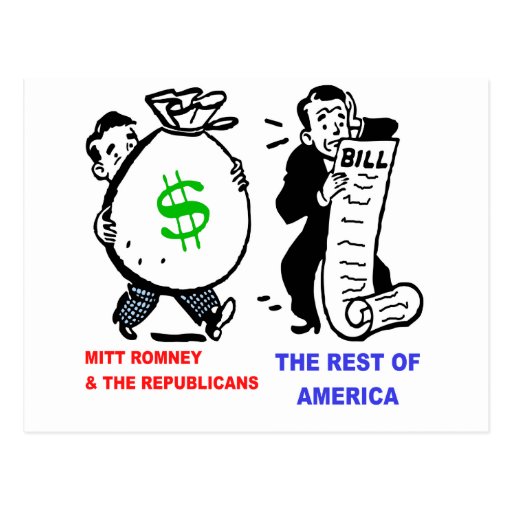 Grand richard Mitt Romney contre les Américains mo Cartes Postales