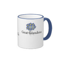 Grand T-shirt de grand-maman de fleur assez bleue Tasse À Café
