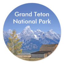 Grand Teton National Park Series 5 Round Stickers