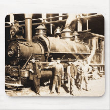 Grand Trunk Railroad Shop & Crew  - Vintage Mouse Pads