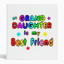 Granddaughter Best Friend Vinyl Binders