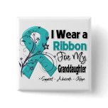 Granddaughter - Ovarian Cancer Ribbon Pinback Button