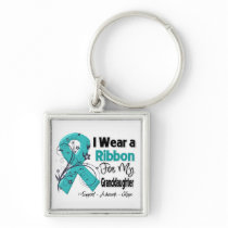 Granddaughter - Ovarian Cancer Ribbon Key Chain