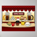 Grande affiche de café