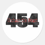 Grande bête du bloc 454 autocollants ronds