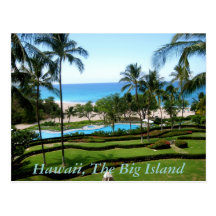 Grande île carte postale d'Hawaï,