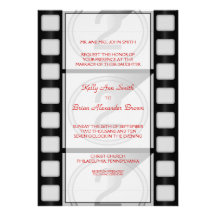 Grande invitation rectangulaire de cinéma