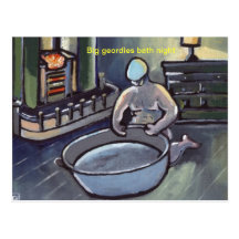 (GRANDE NUIT DE BAIN DE GEORDIES) CARTE POSTALE