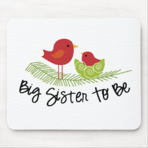 grande soeur à être birdies de Noël Tapis De Souris