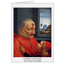 Grandfather And Grandson By Domenico Ghirlandaio Greeting Cards