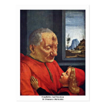 Grandfather And Grandson By Domenico Ghirlandaio Post Card