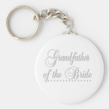 Grandfather of Bride Grey Elegance Keychain