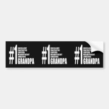 Grandfathers Birthdays : Number One Grandpa Bumper Stickers