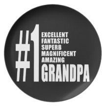 Grandfathers Birthdays : Number One Grandpa Dinner Plate