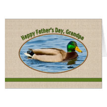 Grandfather's Father's Day Card with Duck