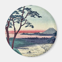 Grandfather's teahouse, Meguro by Andō, Hiroshige Fridge Magnets