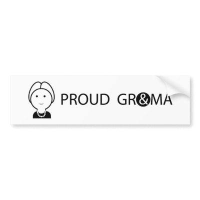 GRANDMA1_BUMPER STICKER by BabyKidsWorld