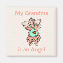 Grandma Angel Refrigerator Magnets