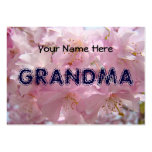 Grandma Business Cards Personal Pink Blossoms
