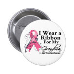 Grandma Floral Ribbon - Breast Cancer Buttons