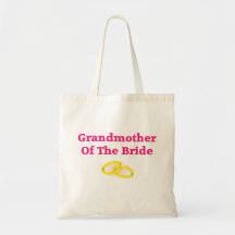 Grandma / Grandmother Of The Bride Canvas Bag