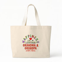 Grandma & Grandpa Happiness Canvas Bags