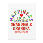 Grandma & Grandpa Happiness Post Card