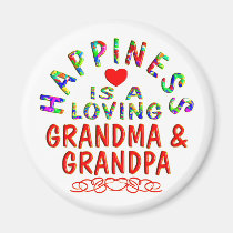 Grandma & Grandpa Happiness magnets
